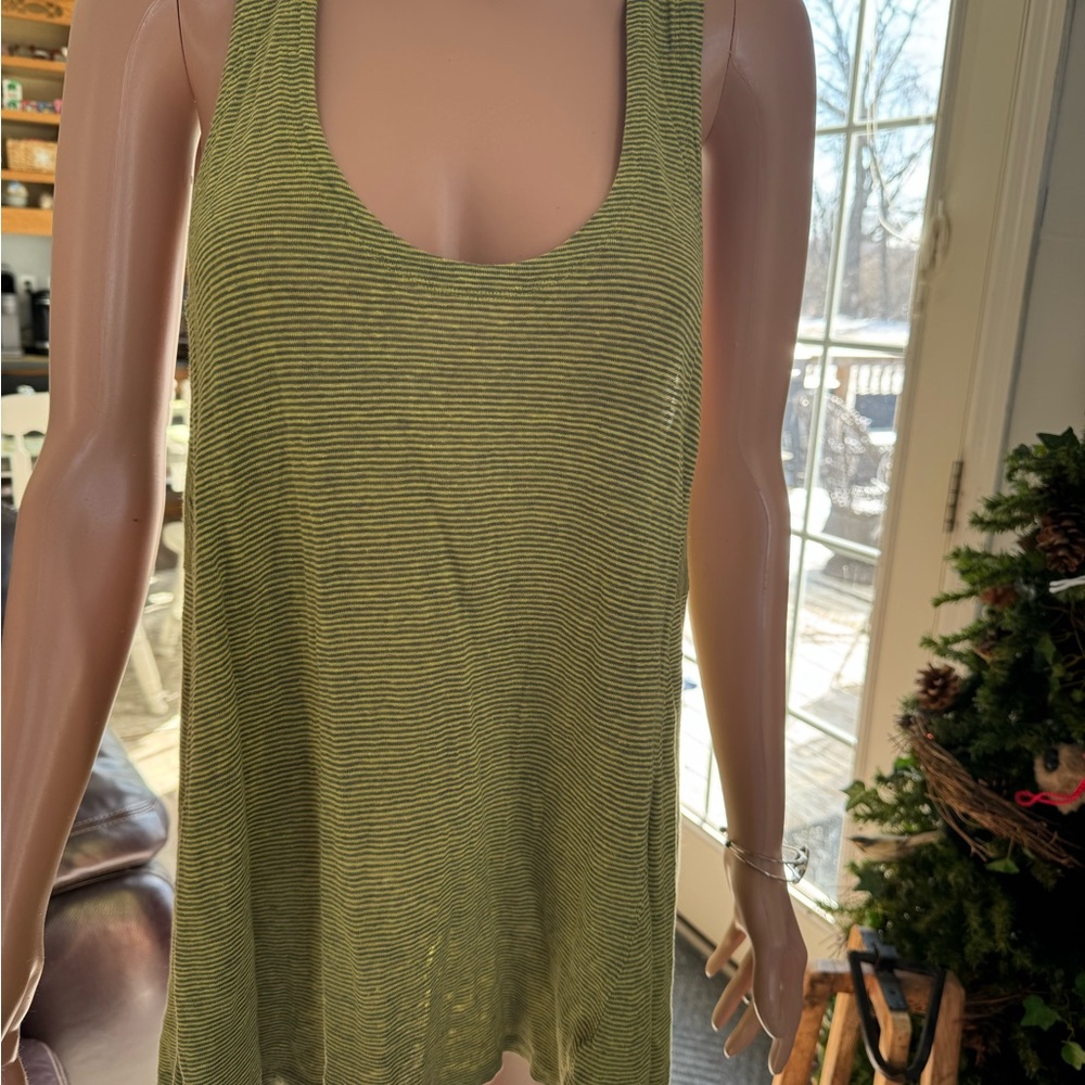 Eileen Fisher yellow & grey Sleeveless Tank Top